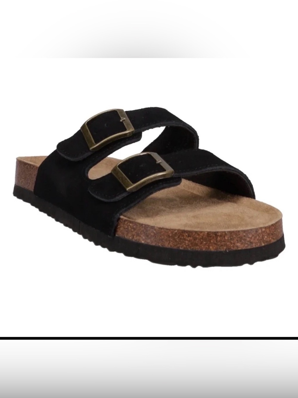 Khombu Ashville Slide Sandals Suede Women's Size 9 M Black